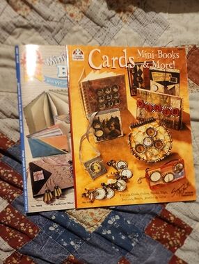 Lot Of Two Mini Books,Boxes, And Cards Craft Books